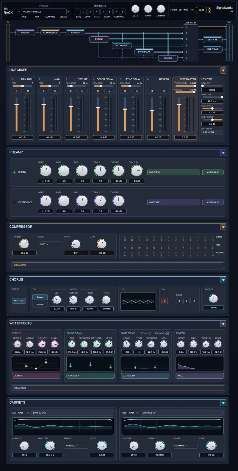 80s Rack interface included with 80s Suite